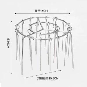 Stainless Steel Vertical Air Fryer Special Grill Household Simple Meat Baking Skewer Holder Air Fryer Hanging Bracket