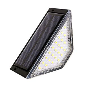 MUSASI Triangle Solar Step Lamp Warm Light LED Stair Light Durable Garden Decoration Outdoor Floor Light Garden Path