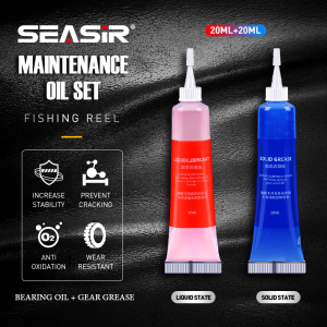 SEASIR Protective Grease + Lubricant Oil 2pcs For Fishing Reel Bearing Lubricant Baitcasting Spinning Fishing Reel Maintenance Oil Fishing Tool