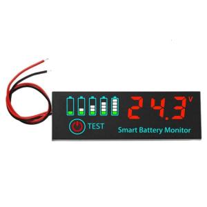 Lithium Capacity Voltage Meter with Low Voltage Alarm & Power Off Memory for Automotive Circuits DIY Enthusiasts