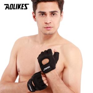 Găng tay tập gym Nam Nữ AOLIKES A-1678 thiết kế hở ngón ôm tay chống trơn trượt Sport Breathable Gloves
