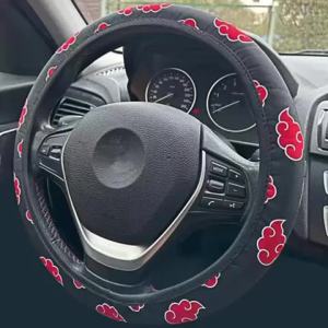 Naruto Steering Wheel Covers Anime Akatsuki Steering Wheel Protector Anti Slip Universal Handlebar Covers Car InteriorAccessorie2026