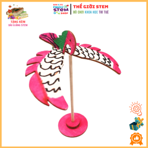 Lắp ráp STEM Mầm non/Tiểu học: Mô hình Chim Đại  Bàng Thăng Bằng. Đồ chơi giáo dục khoa học sáng tạo cho bé. STEMSANPI