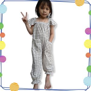Daigo CARLA Jumpsuit Korean Style Anak Perempuan Lucu Jumpsuit Anak Cewek Bahan Premium Voxy Crepe Jumpsuit Anak 1 2 3 4 5 6 Tahun Terbaru Baju Kodok Lucu Anak Perempuan TOKO MVKIDS FUUKA