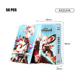 50Pcs Photocard Foto Cards - Anime Genshin Impact Karakter Wriothesley Neuvillette Hutao Xiao Alhaitham Kaedehara Kazuha Wanderer Zhongli Furina