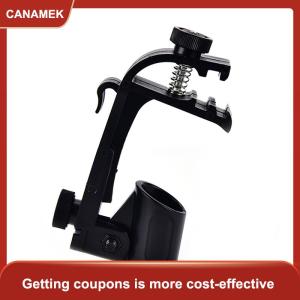 【CANAMEK】 1 chiếc kẹp nhựa có thể điều chỉnh giá đỡ micrô gắn trên vành trống