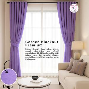 Tirai Pintu / Jendela Gorden Polos Blackout Premium