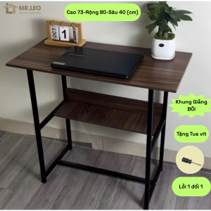 Bàn làm việc bàn học tập chân khung thép tĩnh điện siêu chắc mặt gỗ mdf 12li đã qua xử lí bền chắc