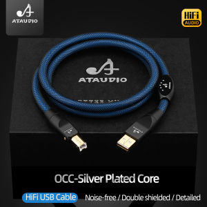 ATAUDIO HiFi USB Type A to B Audio Cable Hi-end DAC  A-C Audio Cable OCC Silver Plating Amplifier USB Cable