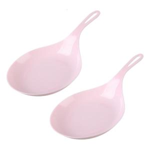 2Pcs Handheld Dish Spoon Tray With Handle Fried Chicken Plate Dessert Cake Platter Appetizer Eating Tray