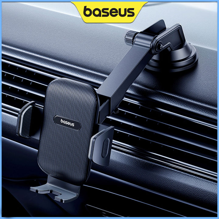 Baseus Car Phone Holder for Dashboard Car Mount Clamp Folding Link Type  Mobile Phone Bracket Portable Car Stand With Suction Base Lazada