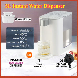 Ready Stock XIAOMl 3L Instant Hot Water Pot Kettle Heater Dispenser Safe Water Dispenser High Capacity Instant Hot Water Pot Mini Touch Panel 5 Gear Temp 3 pin Plug  Instant Water Dispenser
