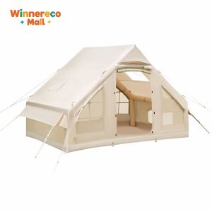 Spacious Automatic Inflatable Tent 6.3 Square Meters with Hand Pump for Family Camping Trips