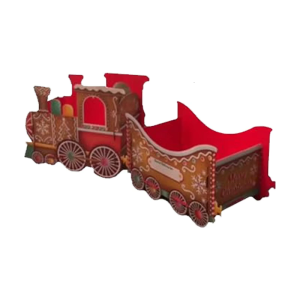 Santa Gift Train Toy Christmas Decoration Spacious Whimsical Design Name Stickers Family Holiday Tradition