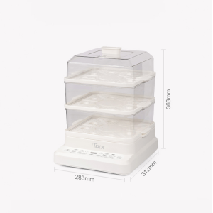 Tixx Steamer for Siomai Electric 3 Layer 32L/24L with Timer Food Steamer