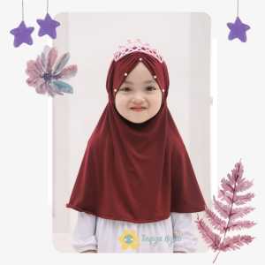 Preorder Jilbab Anak Mahkota Princess Kerudung Anak Balita Lucu Bahan Jersey Premium