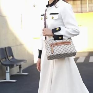 Elegant R Leather Sling Bag For Woman Daily Work Multi-use Shoulder Bags women #5210