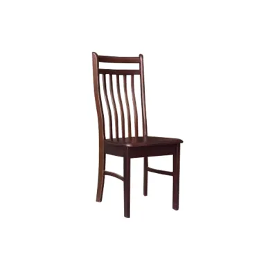 Living Mall Aisha Dining Chair Collection Solid Wood with Marble or Cushioned Seat in Walnut/Cherry