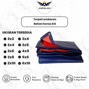 Terpal Plastik Import Korea A12 2x3 2x4 2x6 2x8 2x10 3x4 3x5 4x5 5x6 6x10