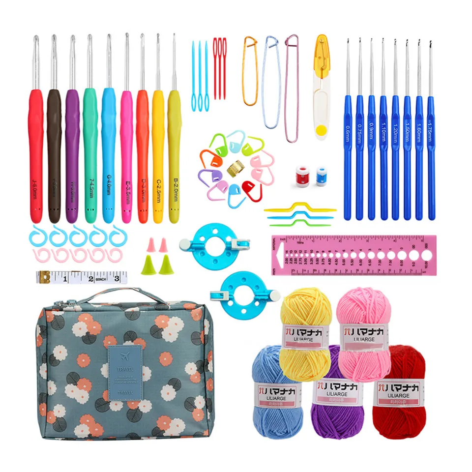 Aeelike Crochet Kits For Beginners Adults, Knitting Starter Kit For Adults,  Include 0.6-6.0 Mm Metal Crochet Hooks, Wool, Case And Knitting  Accessories, Crochet Hook Set Kids, Crochet Starter Kit UK
