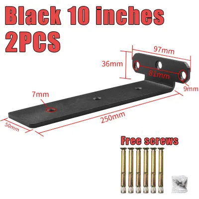 2PCS Extra Thick Bracket Hidden Type 1 pair 5mm Thickness Bracket Set Black White Shelve Durable