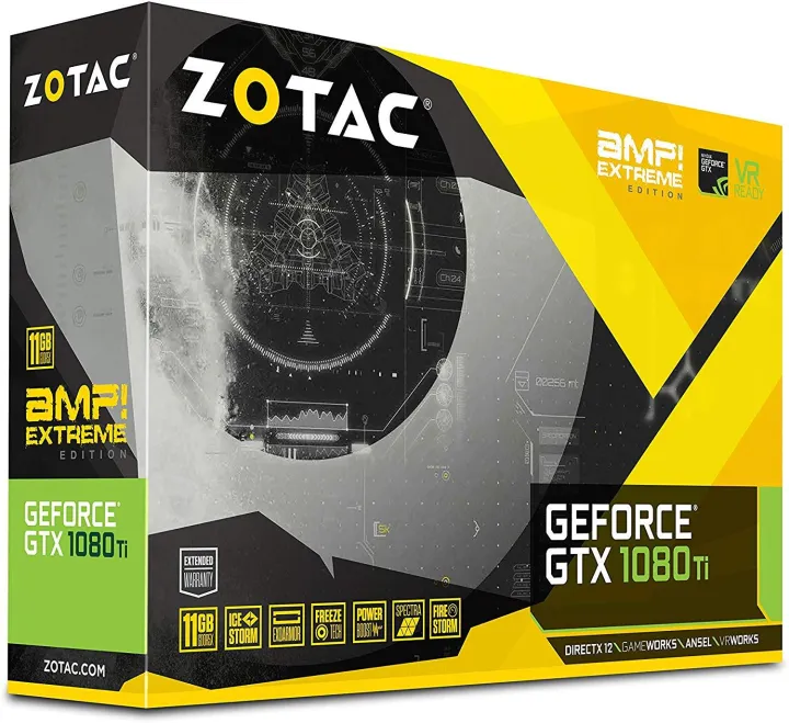 ZOTAC GeForce GTX 1080 Ti AMP Extreme 11GB GDDR5X 352-bit PCIe 3.0 Gaming Graphics Card VR Ready (ZT-P10810C-10P)