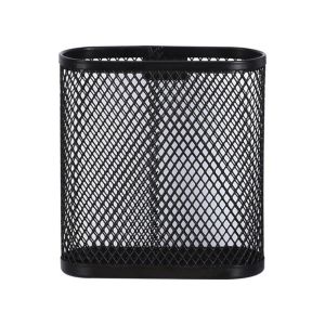 ANANAA Metal Hanging Pen Holder Semi-Circle/Oval Mesh Desk Organizer Portable Makeup Brush Container Gift