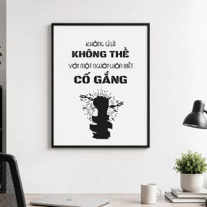 Tranh Gỗ Khắc Chữ Động Lực Treo Tường – Decor Phòng Làm Việc Văn Phòng Hiện Đại Slogan Truyền Cảm Hứng Quà Tặng Ý Nghĩa
