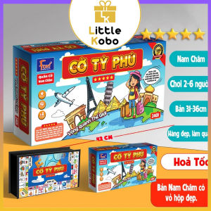 [Foxi] Cờ Tỷ Phú 42cm Có Nam Châm Chủ Đề Thế Giới Size Khổng Lồ Cờ Tỉ Phú Đồ Chơi Trí Tuệ Trẻ Em