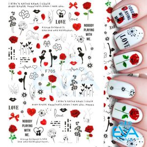 [HCM]Decal Dán Móng Tay 3D Nail Sticker Tráng Trí Hoạ Tiết Chủ Đề Tình Yêu Playing With Me F705