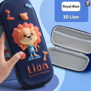[SG Seller]Space Astronaut 3D Embossed Pencil Case Hard Shell EVA Kids Stationery Bag Large Capacity Student Pen