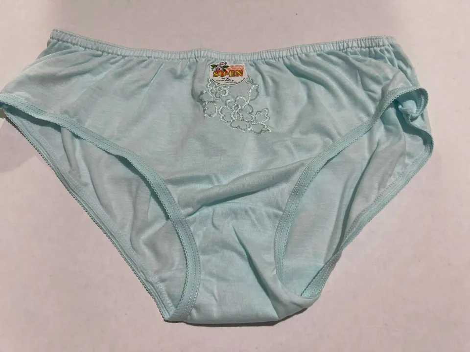 pinakamabenta ✭6pcs or 12pcs Original Soen Full Panty GP Embroid Plain size  Small to 3XL➳