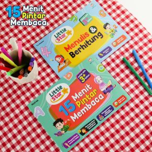 LITTLE STAR 15 MENIT PINTAR MEMBACA BUKU ANAK PINTAR HIJAIYYAH ANGKA HURUF Little Star 15 Menit Pintar Bahasa Inggris MEMBACA ALQURAN BERHITUNG ACTIVITY BOOK BUKU ANAK