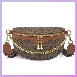 Female New Korean Style Tide Wild PU Leather Chest Bag Clic Simplicity Ladies Waist Chain Bag