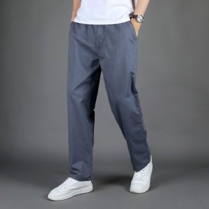 Spring Autumn Mens Cotton Work Pants Summer Trousers Loose Fit High Quality Fashion Casual Pants Plus Size Jogger 6XL Gym Wear