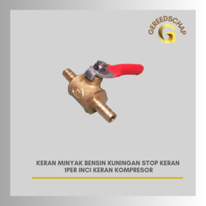 Keran Bensin Universal Kompresor Motor 1/4 Inci Warna Coklat Oker