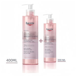 Eucerin Spotless Brightening Cleansing Gel 200ml|400ml 2% AHA Complex Exfoliate Fade Dark Spots Boost Radiance Smooth Skin