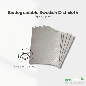 Eco-friendly Reusable Biodegradable Swedish Dishcloth 5 pcs per pack Cellulose Cotton Cloth Quick-dry Compostable