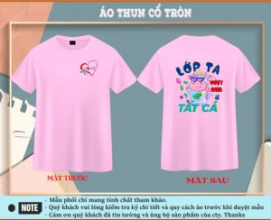 [SĨ] áo lớp tiểu học LỚP 4 lóp 5 theo yêu cầu chất cotton mịn mát - Đồng Phục Anh Nga