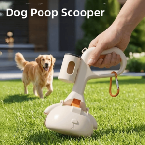 ATNV Portable Dog Poop Scooper Non-Slip Handle Leak-Proof Dog Shit Picker Eco-Friendly Large Capacity Jaw Poop Shovel Outdoor Walking