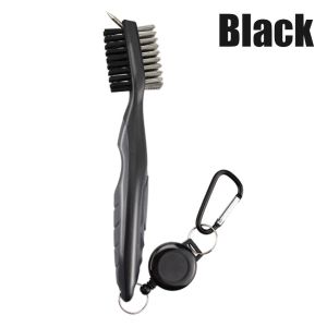 Golf Club Brush Groove Cleaner Dual Sided Nylon & Steel Golf Putter Wedge Ball Groove Cleaner Kit