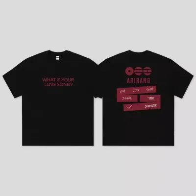 qq BTS cotton tee J-HOPE V JIMIN fans cheering round collar cloth ARIRANG T-shirt short sleeve top