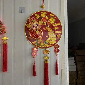 Dải Thần Tài Lắc Đầu Gọi Tài Lộc May Mắn Size 38cm Thần Tài Cầu Tài Lộc Cho Gia Chủ 2025