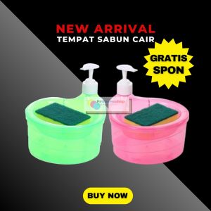 Tempat Sabun Cuci Piring / Wadah Sabun Cair Gratis Spon