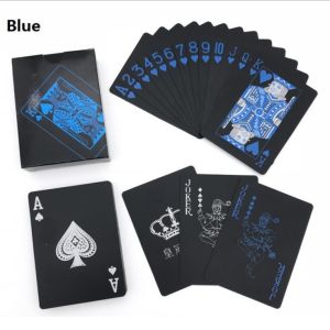Bộ Bài Tây Bằng Nhựa PVC Màu Đen Chống Nước – Đàn Hồi Tốt Poker Cao Cấp