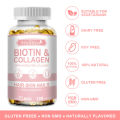 Mulittea Biotin with Collagen Supplement Anti Aging Formula Strong Nails Shiny Hair Glowing Smooth Skin 120pcs Biotin dengan Kapsul Suplemen Kolagen Formula Anti Penuaan Kuku Kuat Rambut Berkilau Kulit Halus Bersinar. 
