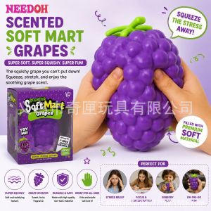 Extra-large realistic grape squeeze toy for stress relief slow-rebound scented soft gel decompression gadget