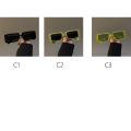 European American Personality Frosted Square Avocado Green Sunglasses INS Wind Sun Glasses Men And Women. 