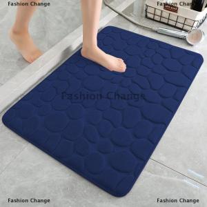 [COD] Fashion Change Home Cobblestone Embossed Door Carpet Door Mat Bathroom Simple Wind Absorbent Foot Mat Bathroom Non-slip Mat Floor Mat