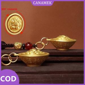 CANAMEK✨ Zodiac động vật Vàng bát gạo Keychain may mắn thu hút xoay căng thẳng cứu trợ Keyring Túi treo trang trí năm mới món quà may mắn